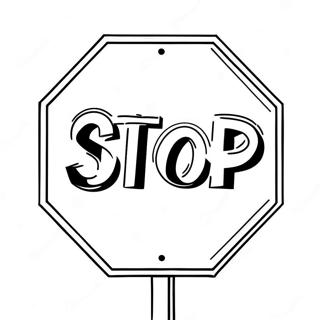 Stop Sign Omalovánky