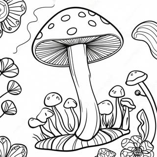 Barevna Psychedelicka Houbova Omalovanka 87825 28248