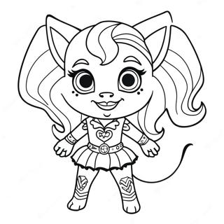 Clawdeen Wolf V Strasidelnem Obleceni Omalovanka 87876-28288