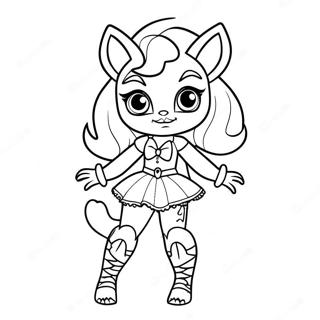Clawdeen Wolf V Strasidelnem Obleceni Omalovanka 87876-28465