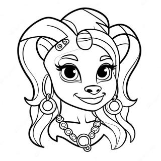 Clawdeen Wolf S Modnimi Doplnky Omalovanka 87877-28289