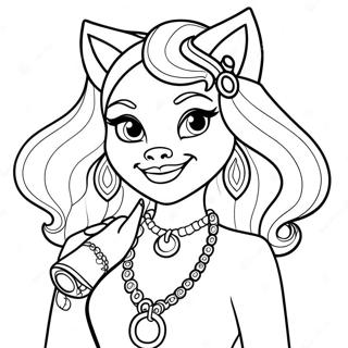 Clawdeen Wolf S Modnimi Doplnky Omalovanka 87877-28472