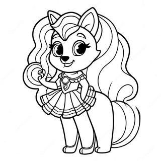 Omalovanka Clawdeen Wolf V Nadhernych Satech 87879-28477