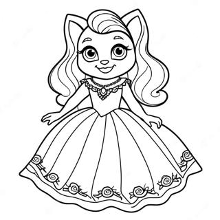 Omalovanka Clawdeen Wolf V Nadhernych Satech 87879-28479