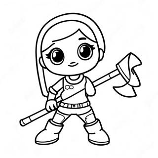 Roztomila Divka Z Fortnite S Krumpacem Omalovanka 88958 29303