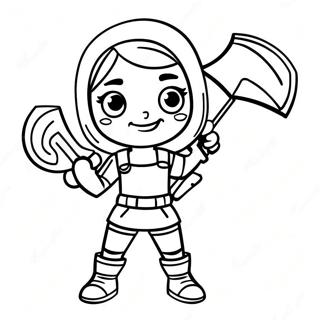 Roztomila Divka Z Fortnite S Krumpacem Omalovanka 88958 29304