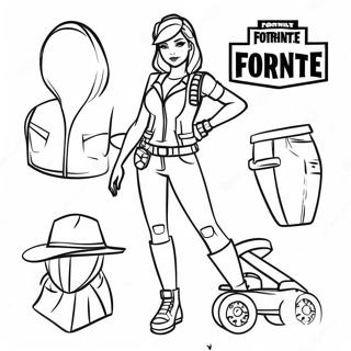 Stylova Divka Z Fortnite V Obleceni Omalovanka 88959 29307
