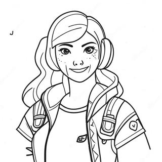 Stylova Divka Z Fortnite V Obleceni Omalovanka 88959 29308