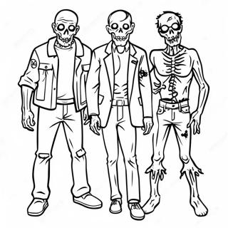 Omalovanka Strasidelnych Zombie Kostymu 90637 30602