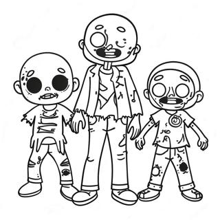 Omalovanka Strasidelnych Zombie Kostymu 90637 30603