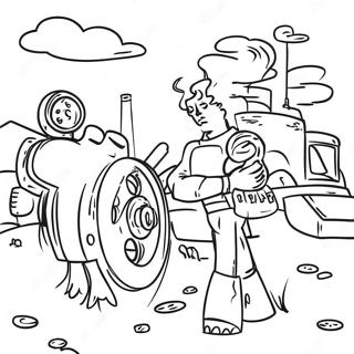 Omalovanka Fallout Scena Pustiny 91099 30970