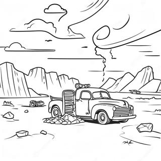 Omalovanka Fallout Scena Pustiny 91099 30972