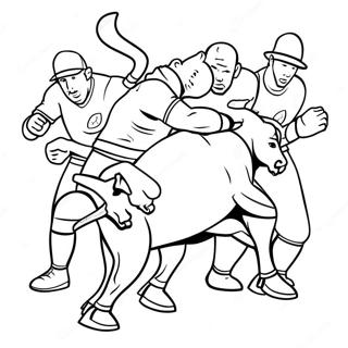 Omalovanka Hracu Bulls V Akci 91280-31178