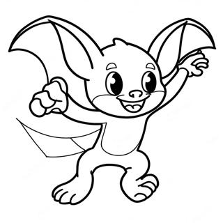 Omalovanka Dynamickeho Rouga Netopyra V Akcni Poze 92429 32072