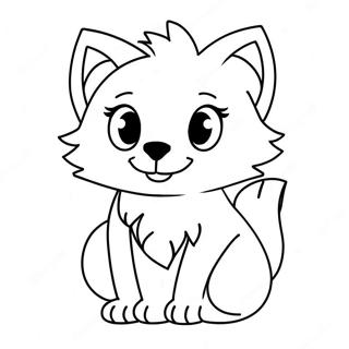 Roztomily Vlk Anime Omalovanka 92660-32247