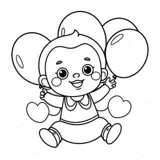 Stastne Miminko S Balonky Omalovanka 94284 33590