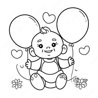 Stastne Miminko S Balonky Omalovanka 94284 33592