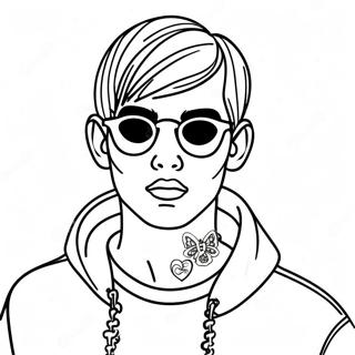 Omalovanka Lil Peep V Cool Slunecnich Brylich 94410-33683