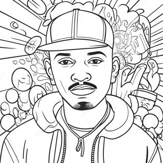 Omalovanka Hip Hop Gangstera U Graffiti Zdi 94489 33731