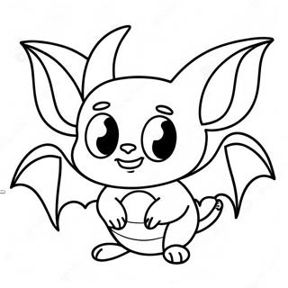 Roztomily Netopyr Na Halloween Omalovanka 95259-34463