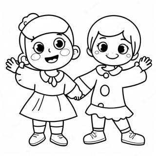 Omalovanka Stastnych Deti Podporujicich Povedomi O Rakovine 97007 36034