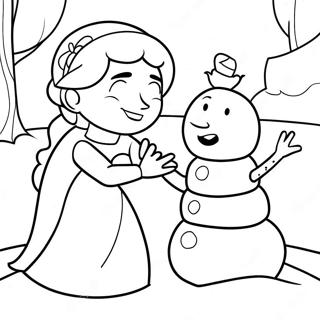 Omalovanka Elsy Stavejici Snehulaka 97547-36453