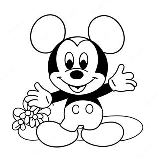 Narozeniny Mickey Mouse Omalovánky