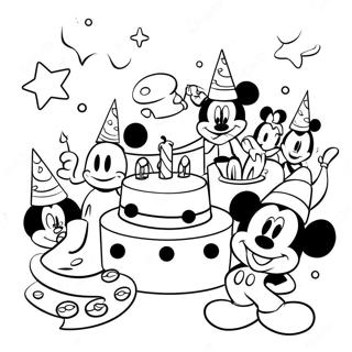 Omalovanka Mickey Mouse A Pratele Narozeninova Party 98779-37543
